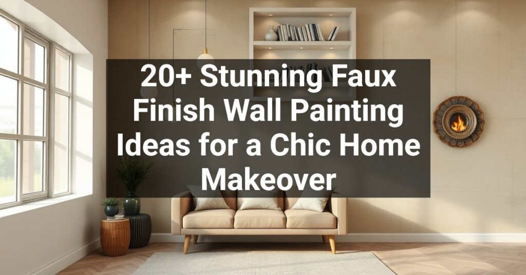 20+ Stunning Faux Finish Wall Painting Ideas for a Chic Home Makeover