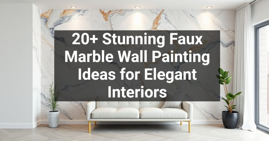 20+ Stunning Faux Marble Wall Painting Ideas for Elegant Interiors