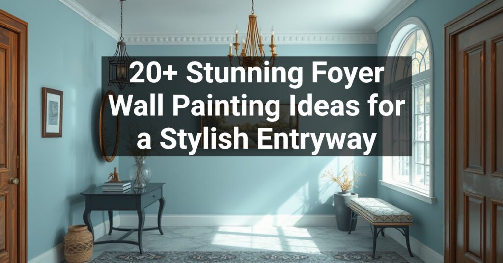 20+ Stunning Foyer Wall Painting Ideas for a Stylish Entryway