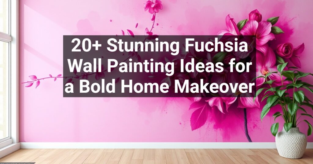 20+ Stunning Fuchsia Wall Painting Ideas for a Bold Home Makeover