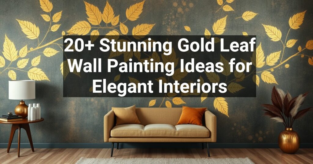 20+ Stunning Gold Leaf Wall Painting Ideas for Elegant Interiors