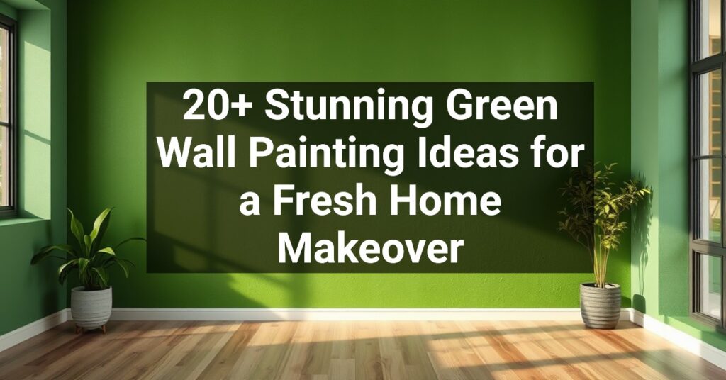 20+ Stunning Green Wall Painting Ideas for a Fresh Home Makeover