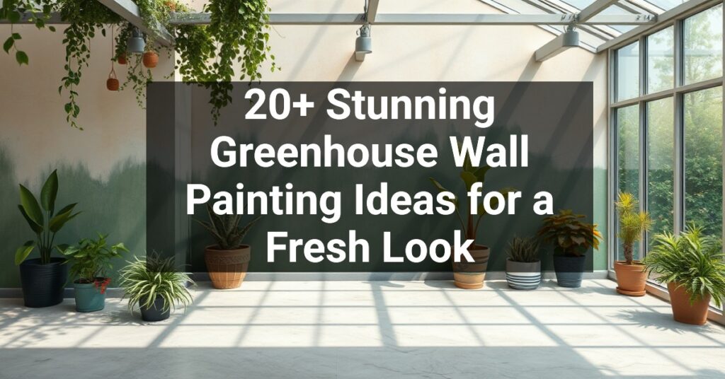 20+ Stunning Greenhouse Wall Painting Ideas for a Fresh Look