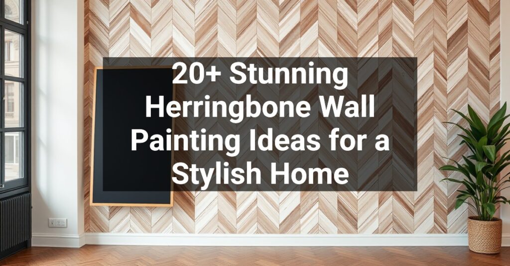 20+ Stunning Herringbone Wall Painting Ideas for a Stylish Home