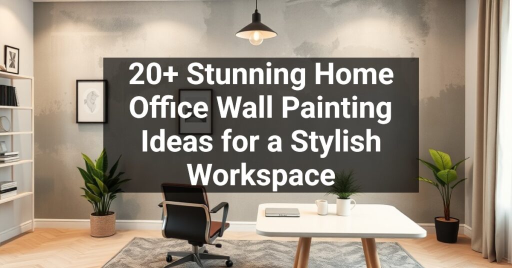 20+ Stunning Home Office Wall Painting Ideas for a Stylish Workspace