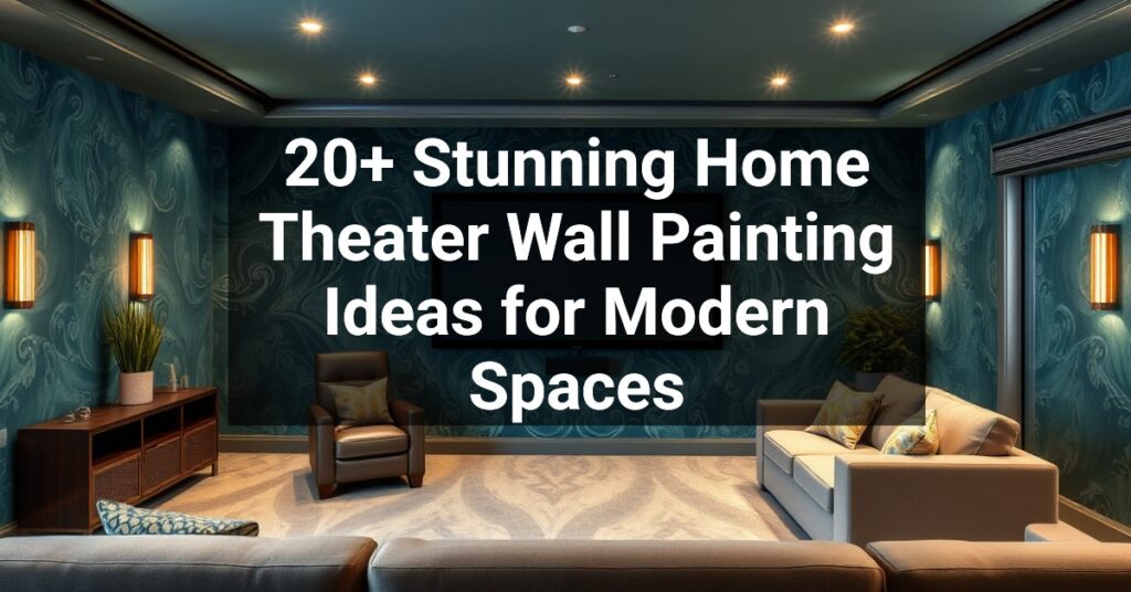 20+ Stunning Home Theater Wall Painting Ideas for Modern Spaces