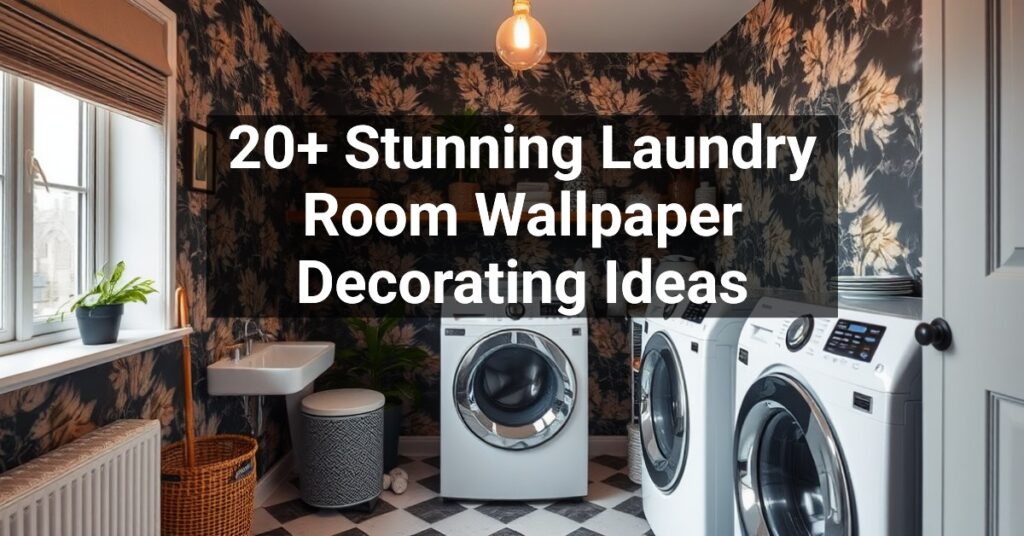 20+ Stunning Laundry Room Wallpaper Decorating Ideas