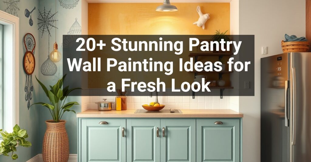 20+ Stunning Pantry Wall Painting Ideas for a Fresh Look