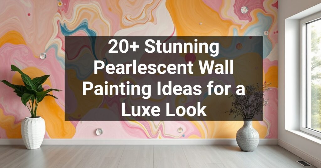 20+ Stunning Pearlescent Wall Painting Ideas for a Luxe Look