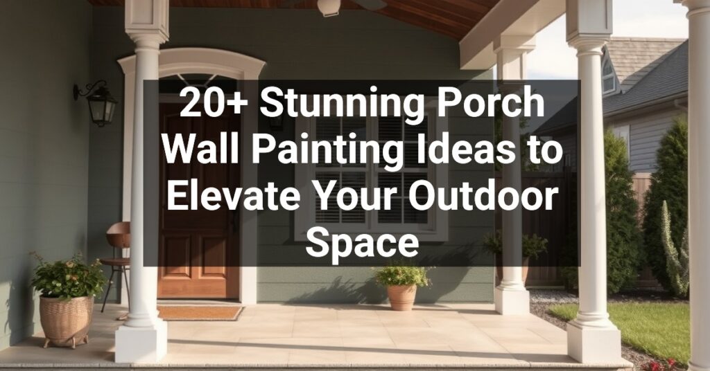 20+ Stunning Porch Wall Painting Ideas to Elevate Your Outdoor Space