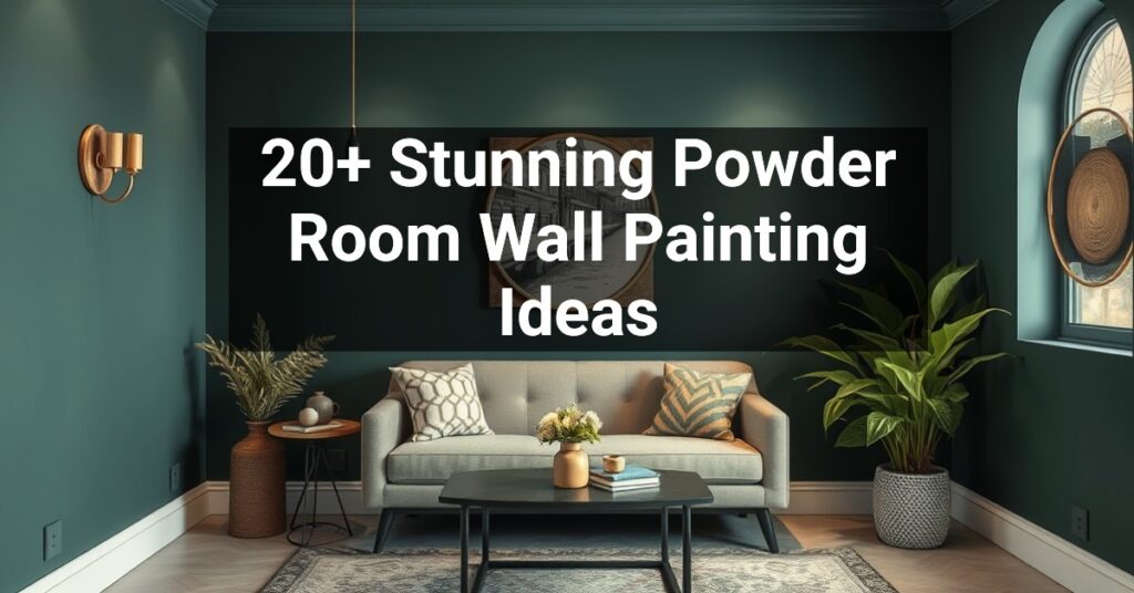 20+ Stunning Powder Room Wall Painting Ideas