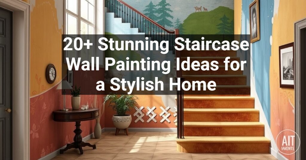 20+ Stunning Staircase Wall Painting Ideas for a Stylish Home