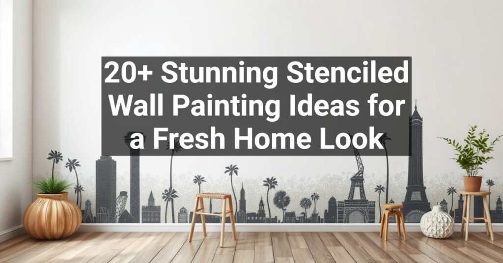 20+ Stunning Stenciled Wall Painting Ideas for a Fresh Home Look