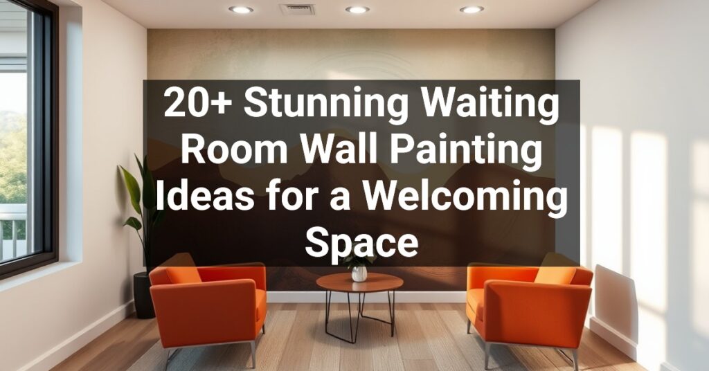 20+ Stunning Waiting Room Wall Painting Ideas for a Welcoming Space