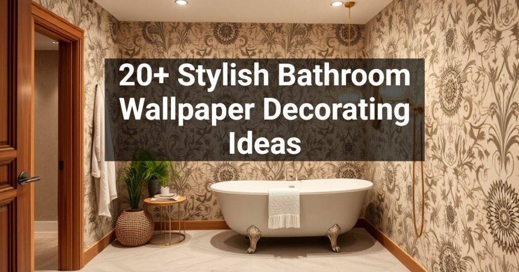 20+ Stylish Bathroom Wallpaper Decorating Ideas