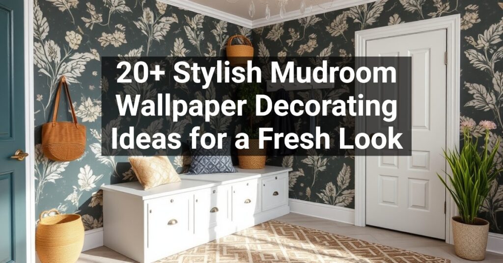 20+ Stylish Mudroom Wallpaper Decorating Ideas for a Fresh Look