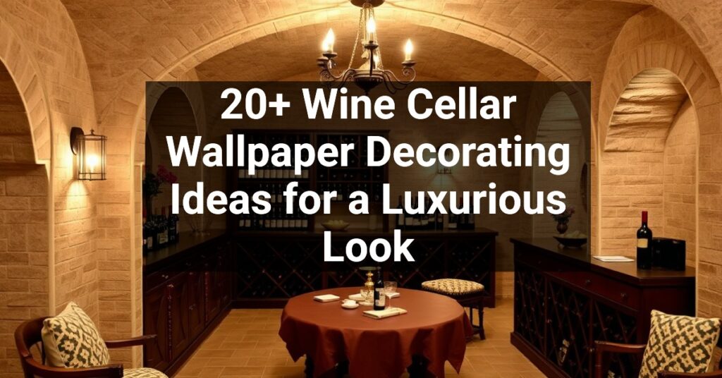 20+ Wine Cellar Wallpaper Decorating Ideas for a Luxurious Look