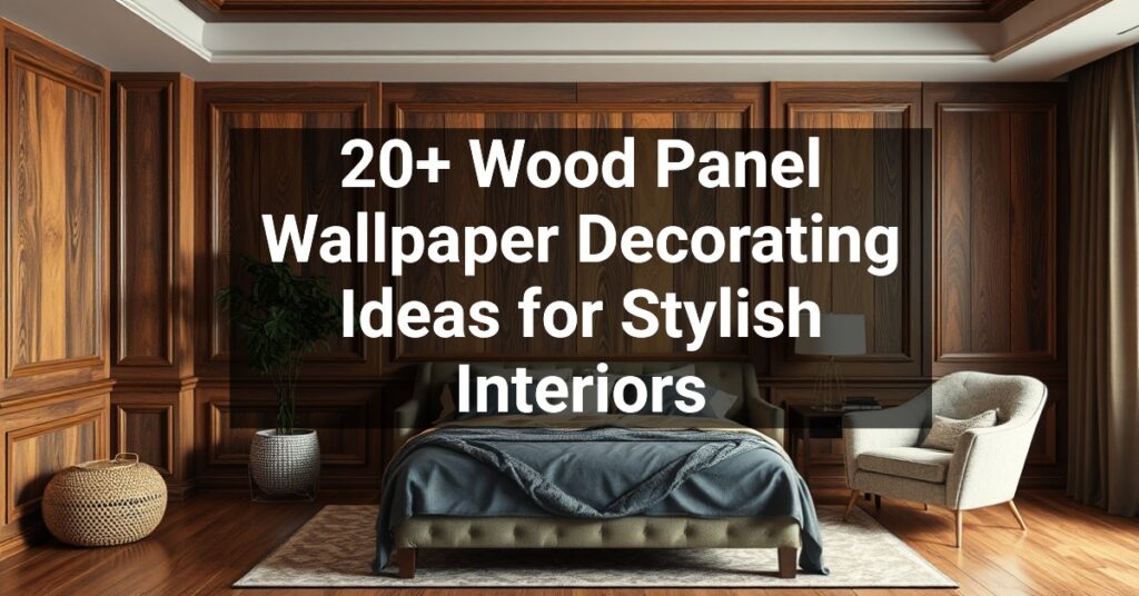 20+ Wood Panel Wallpaper Decorating Ideas for Stylish Interiors