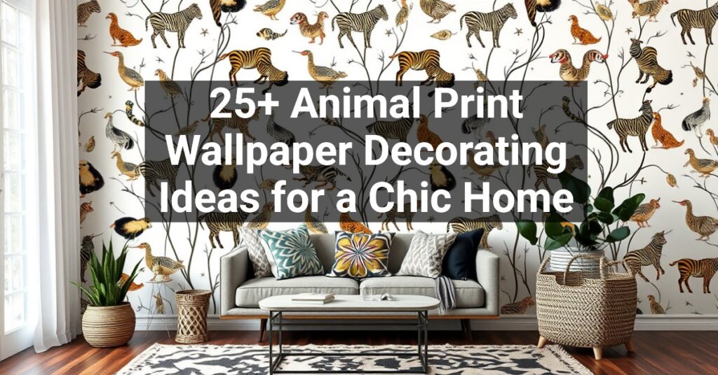 25+ Animal Print Wallpaper Decorating Ideas for a Chic Home