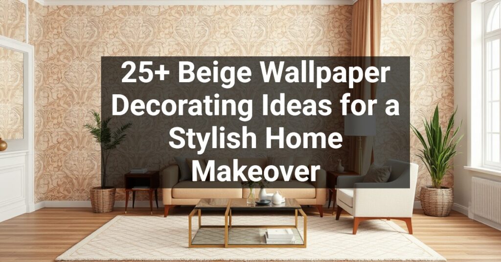 25+ Beige Wallpaper Decorating Ideas for a Stylish Home Makeover