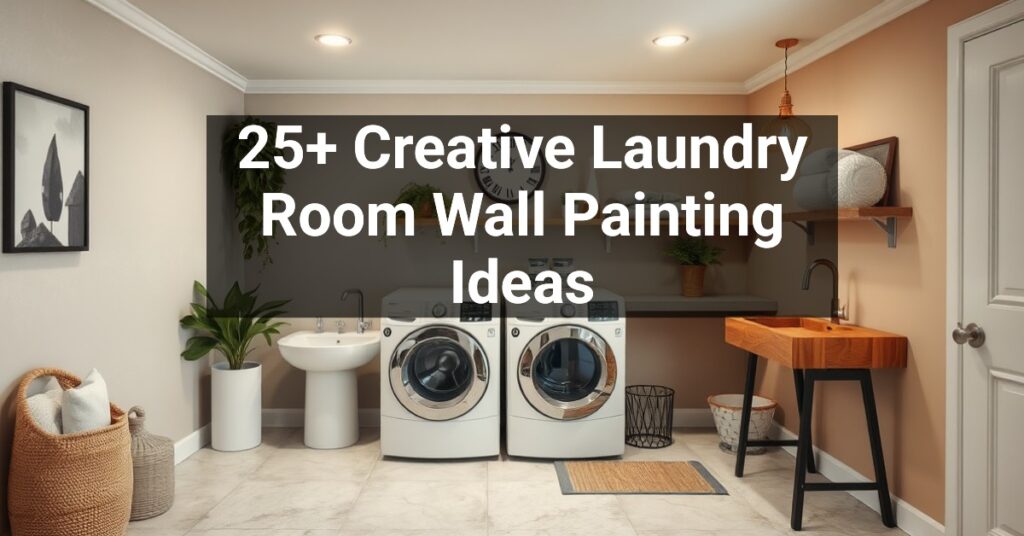 25+ Creative Laundry Room Wall Painting Ideas