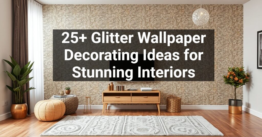 25+ Glitter Wallpaper Decorating Ideas for Stunning Interiors