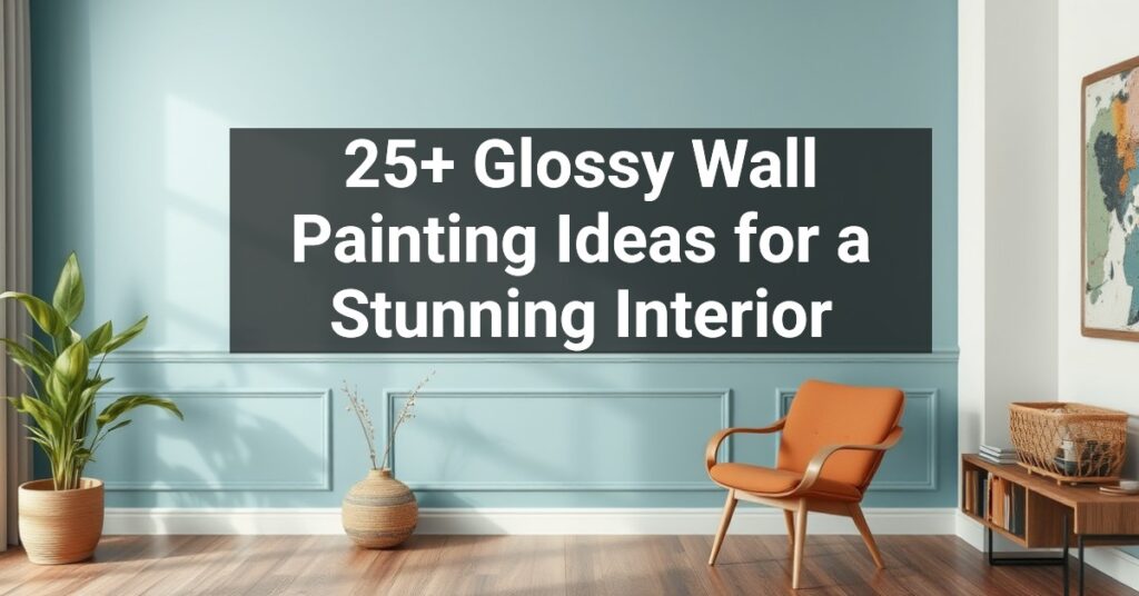 25+ Glossy Wall Painting Ideas for a Stunning Interior