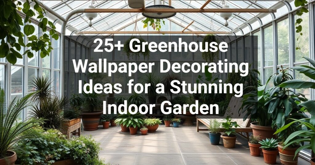 25+ Greenhouse Wallpaper Decorating Ideas for a Stunning Indoor Garden