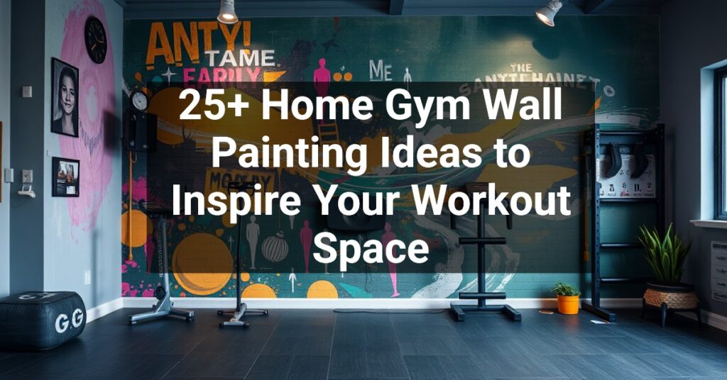 25+ Home Gym Wall Painting Ideas to Inspire Your Workout Space