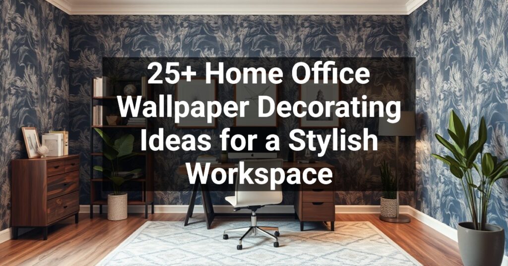 25+ Home Office Wallpaper Decorating Ideas for a Stylish Workspace