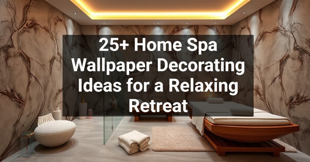 25+ Home Spa Wallpaper Decorating Ideas for a Relaxing Retreat