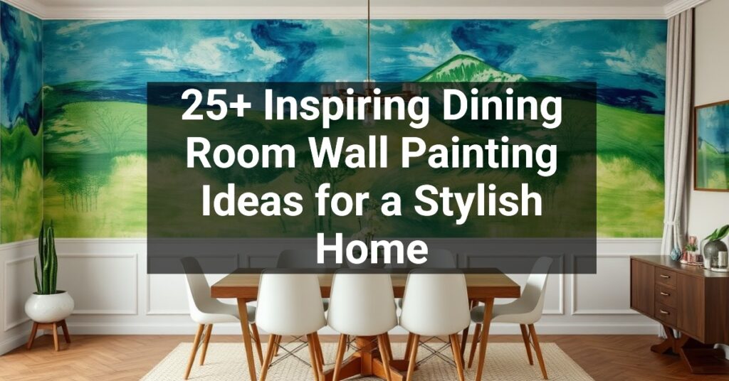 25+ Inspiring Dining Room Wall Painting Ideas for a Stylish Home