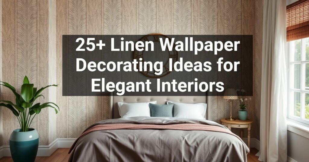 25+ Linen Wallpaper Decorating Ideas for Elegant Interiors