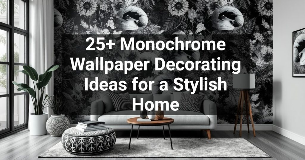 25+ Monochrome Wallpaper Decorating Ideas for a Stylish Home