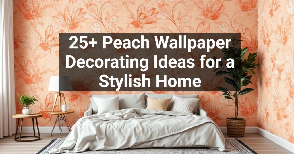 25+ Peach Wallpaper Decorating Ideas for a Stylish Home