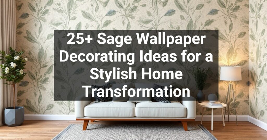 25+ Sage Wallpaper Decorating Ideas for a Stylish Home Transformation