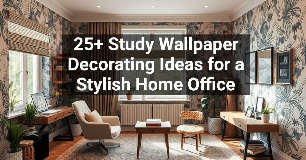 25+ Study Wallpaper Decorating Ideas for a Stylish Home Office