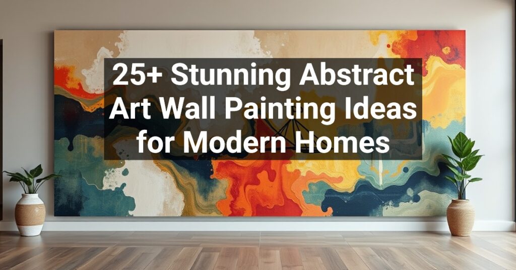 25+ Stunning Abstract Art Wall Painting Ideas for Modern Homes