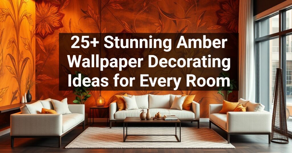 25+ Stunning Amber Wallpaper Decorating Ideas for Every Room