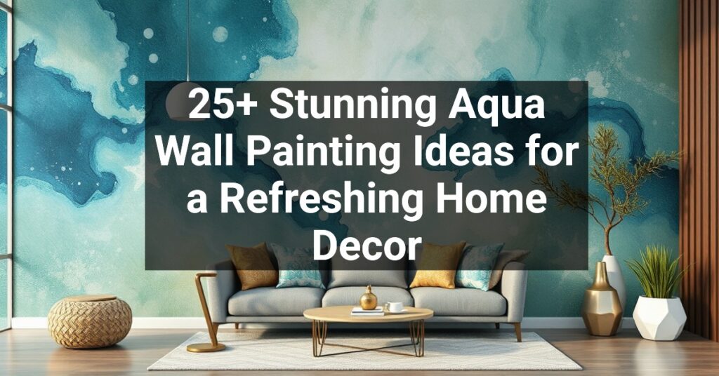 25+ Stunning Aqua Wall Painting Ideas for a Refreshing Home Decor