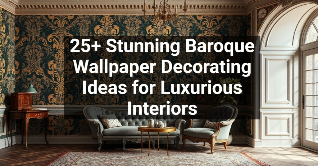 25+ Stunning Baroque Wallpaper Decorating Ideas for Luxurious Interiors