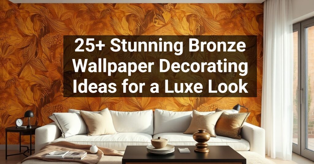 25+ Stunning Bronze Wallpaper Decorating Ideas for a Luxe Look