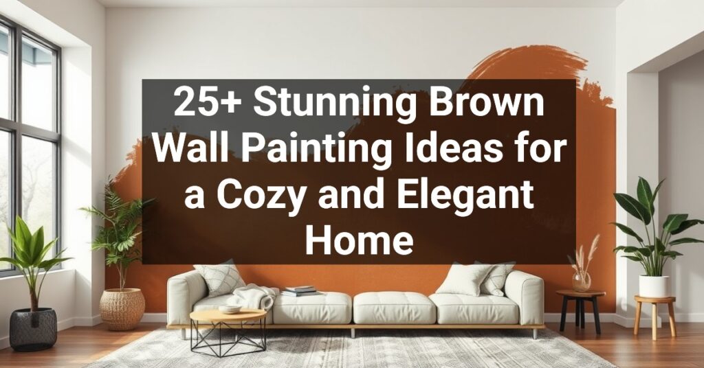 25+ Stunning Brown Wall Painting Ideas for a Cozy and Elegant Home