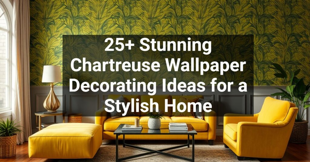 25+ Stunning Chartreuse Wallpaper Decorating Ideas for a Stylish Home