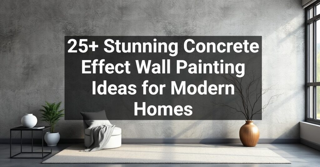 25+ Stunning Concrete Effect Wall Painting Ideas for Modern Homes