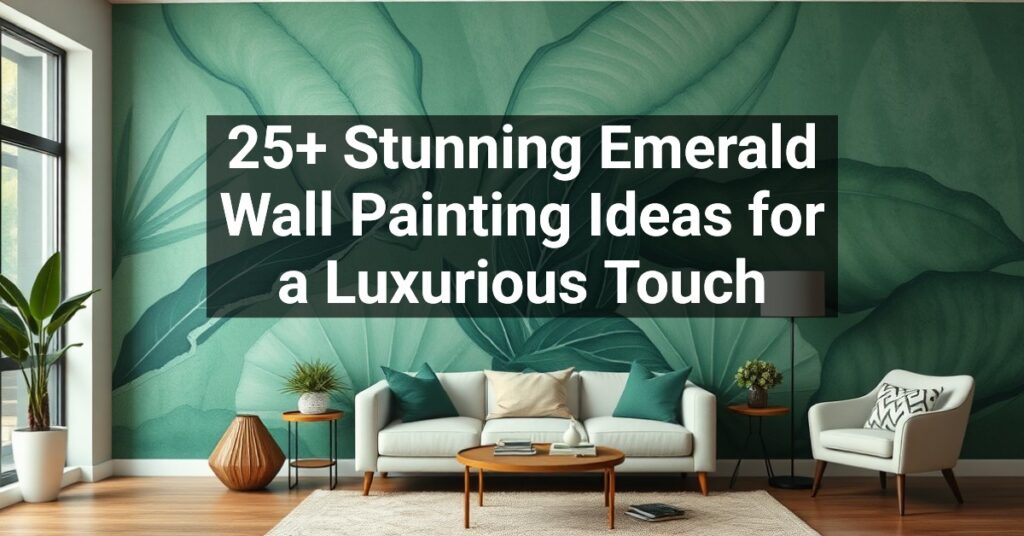 25+ Stunning Emerald Wall Painting Ideas for a Luxurious Touch