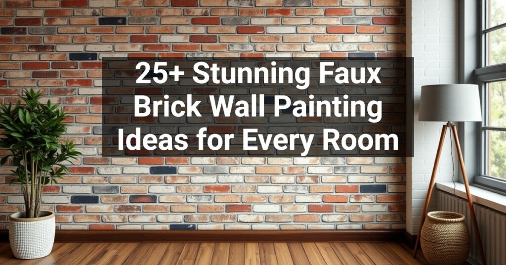 25+ Stunning Faux Brick Wall Painting Ideas for Every Room