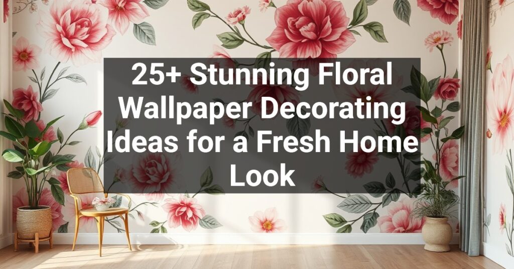 25+ Stunning Floral Wallpaper Decorating Ideas for a Fresh Home Look