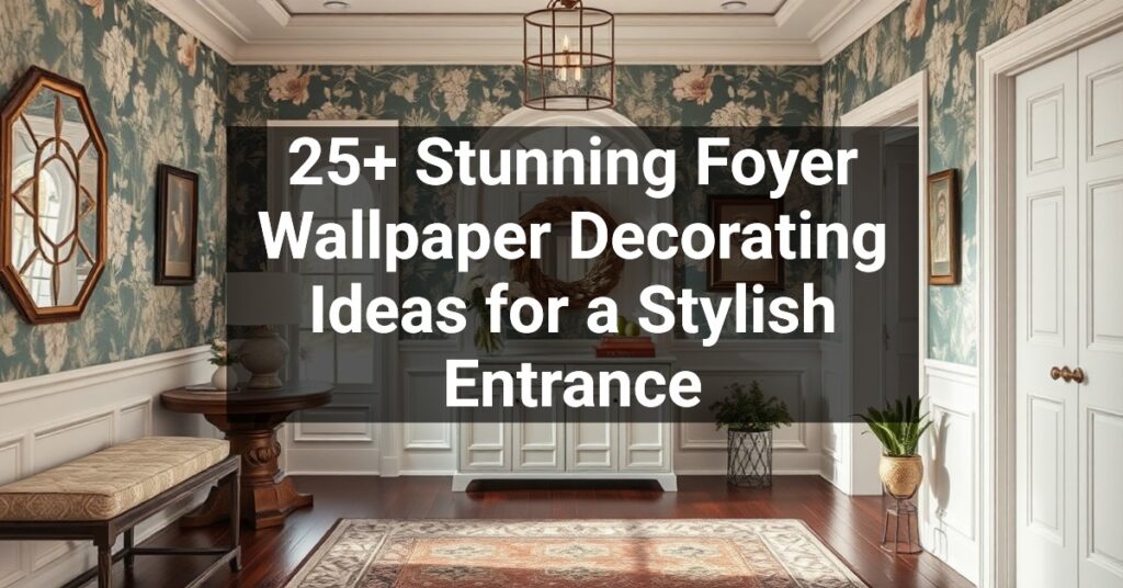 25+ Stunning Foyer Wallpaper Decorating Ideas for a Stylish Entrance