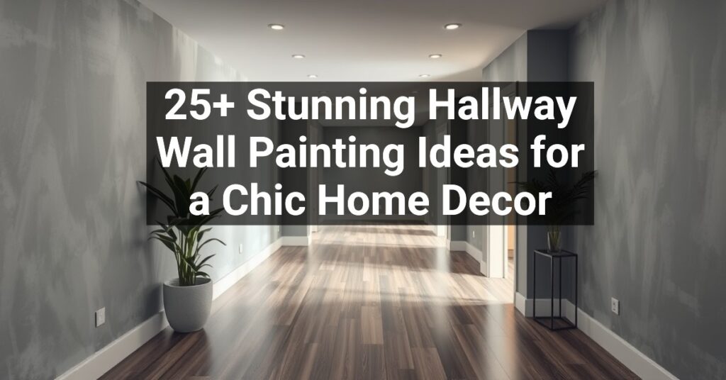 25+ Stunning Hallway Wall Painting Ideas for a Chic Home Decor